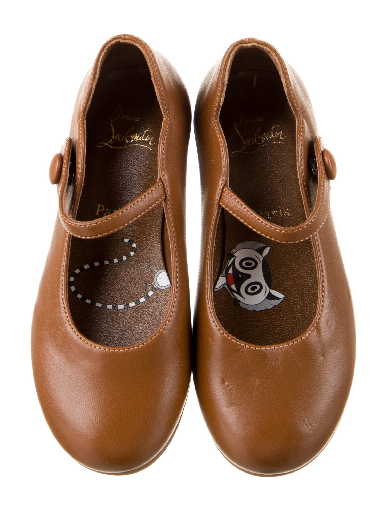 Christian Louboutin Girls' Leather Ballet Flats