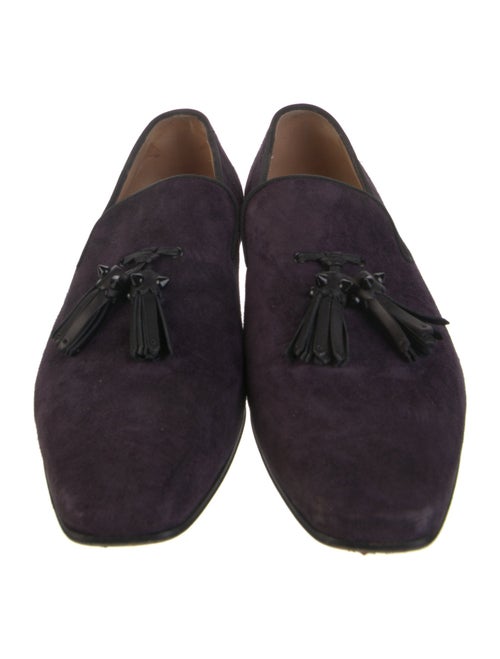 Christian Louboutin Suede Tassel Accents Loafers