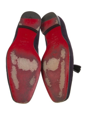 Christian Louboutin Suede Tassel Accents Loafers