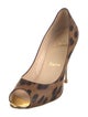 Christian Louboutin Leather Animal Print Pumps