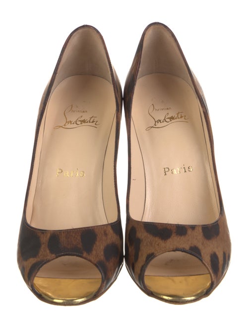 Christian Louboutin Leather Animal Print Pumps