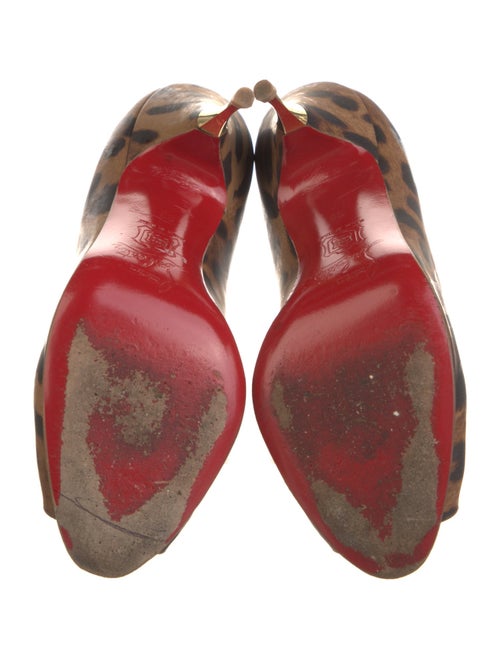 Christian Louboutin Leather Animal Print Pumps
