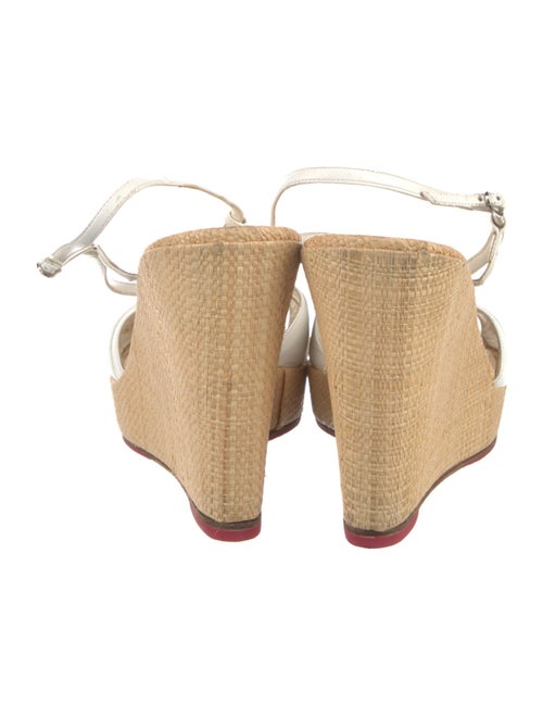 Christian Louboutin Leather Cutout Accent Slingback Sandals