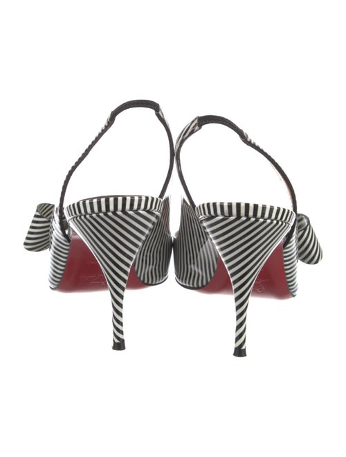 Christian Louboutin Patent Leather Printed Slingback Pumps