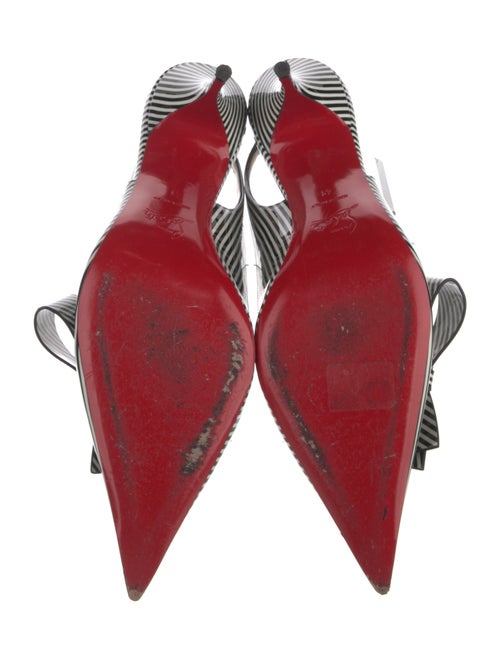 Christian Louboutin Patent Leather Printed Slingback Pumps