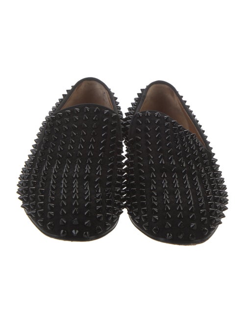 Christian Louboutin Spike Accents Suede Loafers