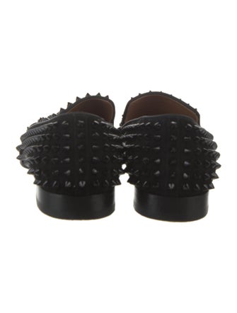 Christian Louboutin Spike Accents Suede Loafers