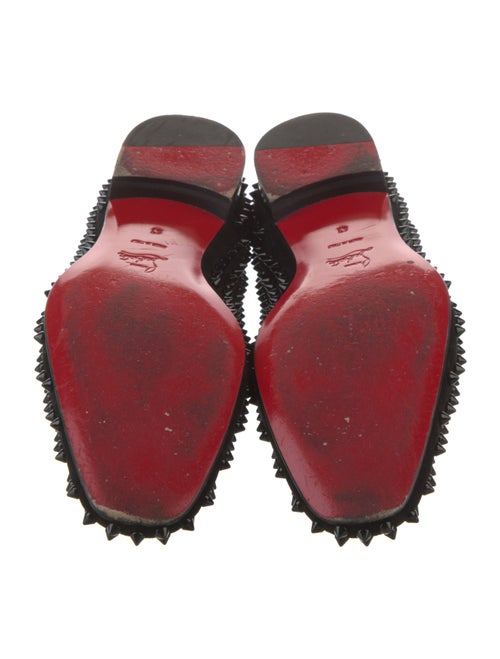 Christian Louboutin Spike Accents Suede Loafers