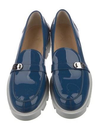 Christian Louboutin Patent Leather Colorblock Pattern Pumps