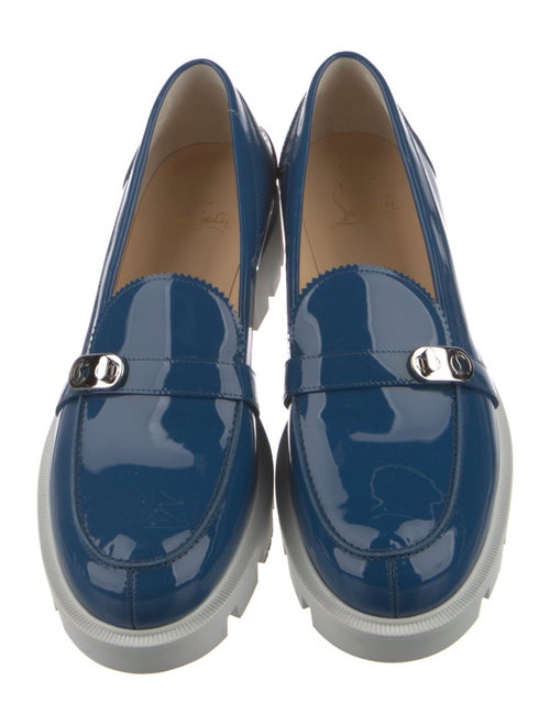 Christian Louboutin Patent Leather Colorblock Pattern Pumps