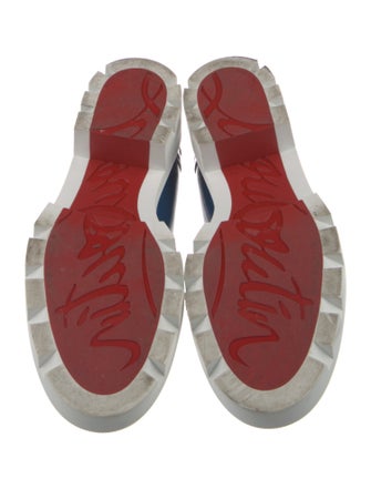 Christian Louboutin Patent Leather Colorblock Pattern Pumps