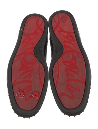 Christian Louboutin Spike Accents Leather Sneakers