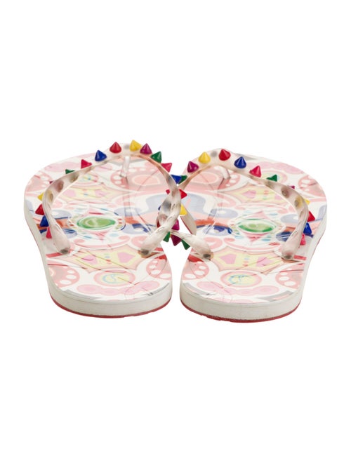 Christian Louboutin Spike Accents PVC Flip Flops