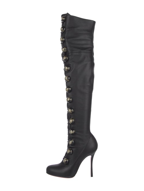 Christian Louboutin Leather Lace-Up Boots
