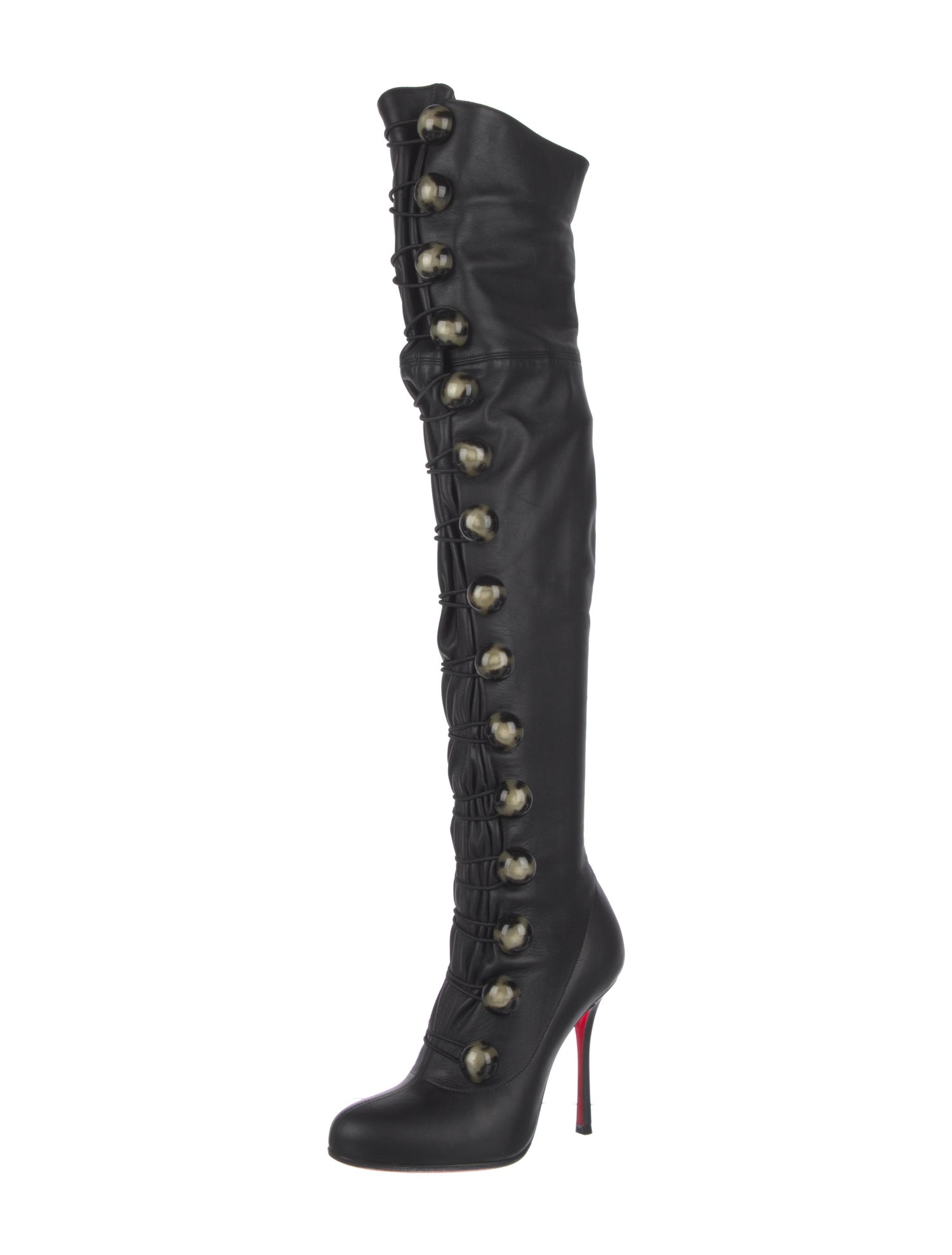 Christian Louboutin Leather Lace-Up Boots