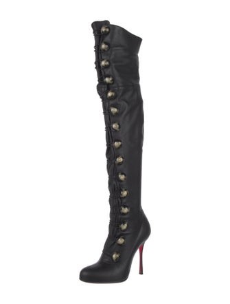 Christian Louboutin Leather Lace-Up Boots