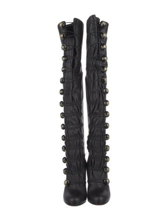 Christian Louboutin Leather Lace-Up Boots