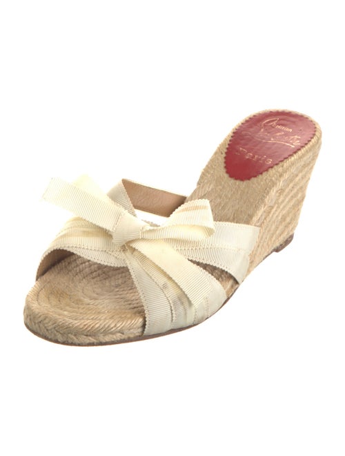 Christian Louboutin Jute Bow Accents Espadrilles
