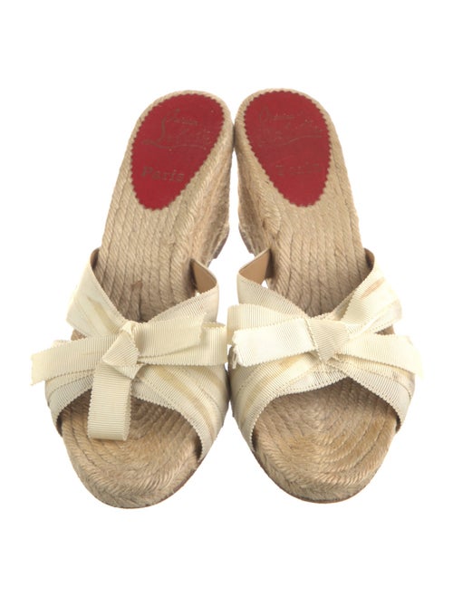 Christian Louboutin Jute Bow Accents Espadrilles