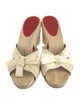 Christian Louboutin Jute Bow Accents Espadrilles