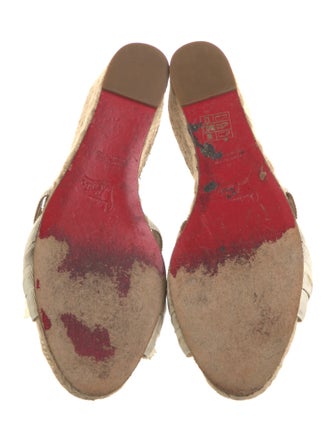 Christian Louboutin Jute Bow Accents Espadrilles