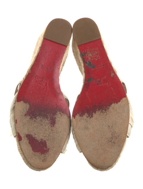Christian Louboutin Jute Bow Accents Espadrilles