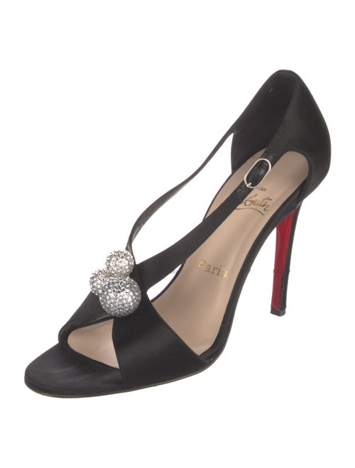 Christian Louboutin Satin Crystal Embellishments D'Orsay Pumps