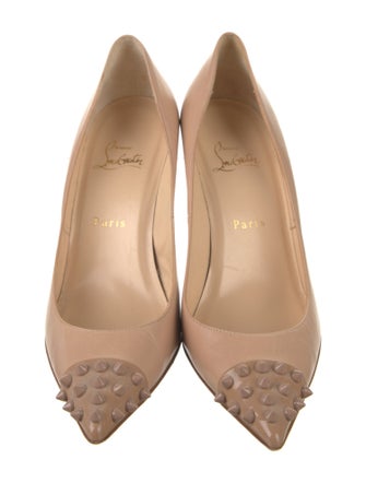 Christian Louboutin Spike Accents Leather Pumps