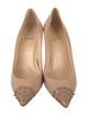 Christian Louboutin Spike Accents Leather Pumps