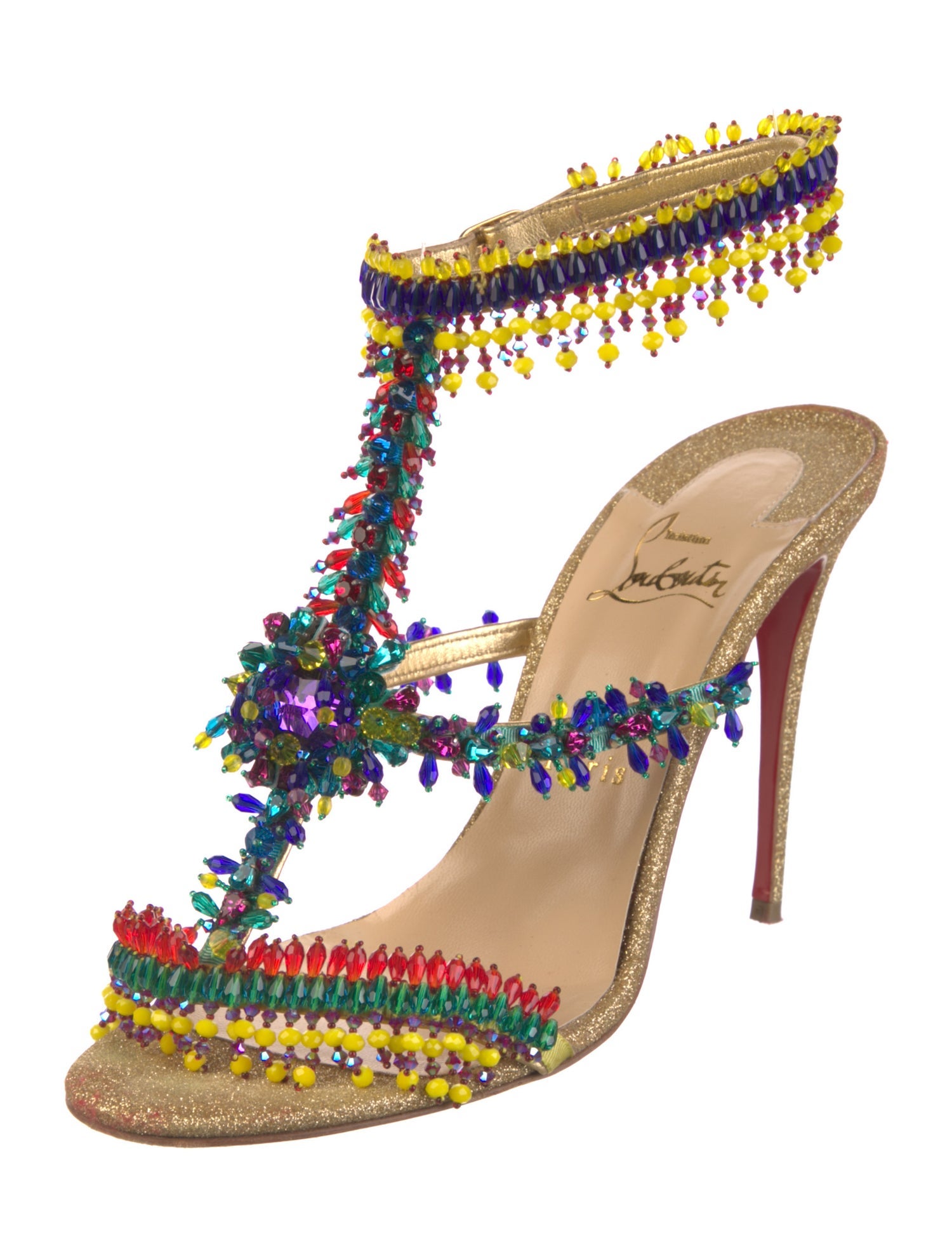 Christian Louboutin Glitter Patterned Sandals
