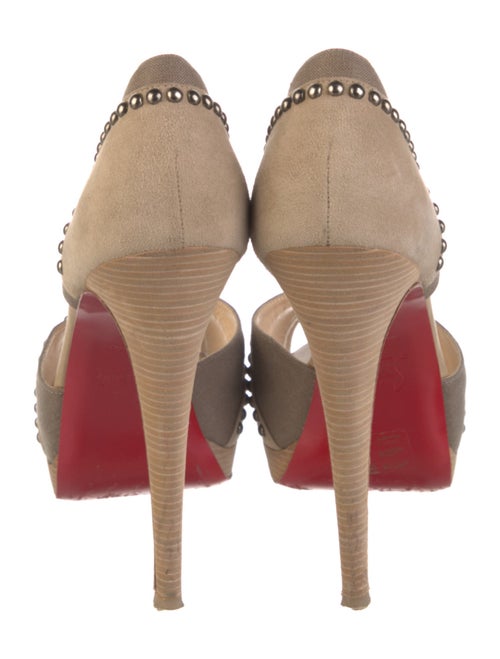 Christian Louboutin Suede Studded Accents Sandals