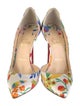 Christian Louboutin Satin Floral Print D'Orsay Pumps