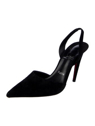 Christian Louboutin Suede Slingback Pumps