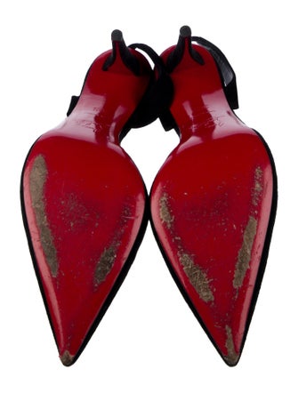 Christian Louboutin Suede Slingback Pumps
