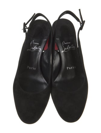 Christian Louboutin Suede Slingback Pumps