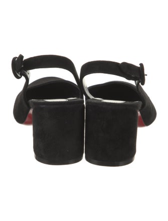 Christian Louboutin Suede Slingback Pumps