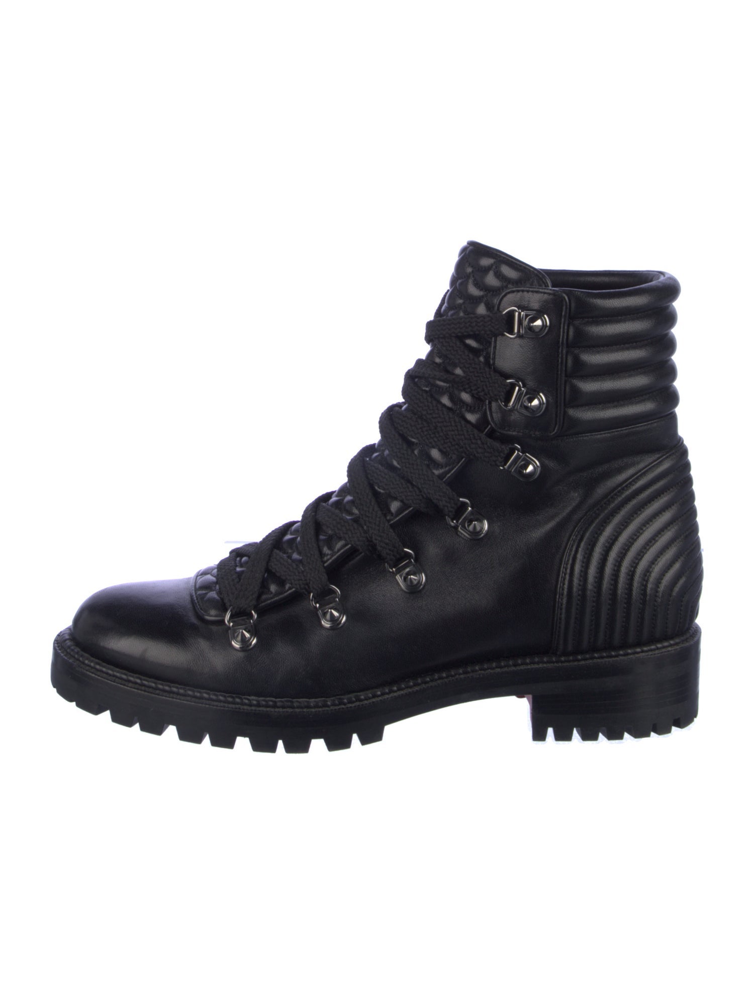 Christian Louboutin Leather Combat Boots