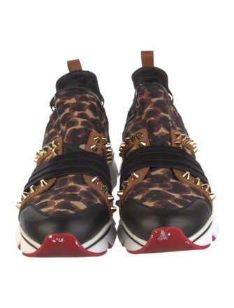 Christian Louboutin Spike Accents Nylon Sock Sneakers