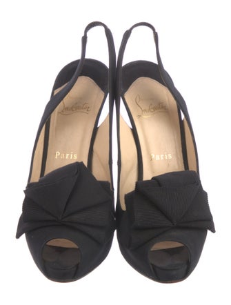 Christian Louboutin Satin Slingback Sandals