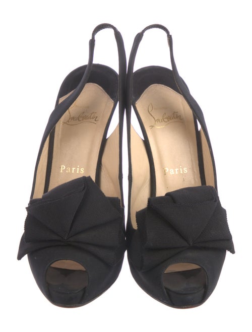 Christian Louboutin Satin Slingback Sandals