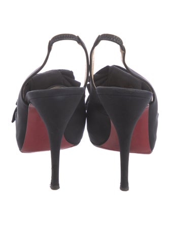 Christian Louboutin Satin Slingback Sandals