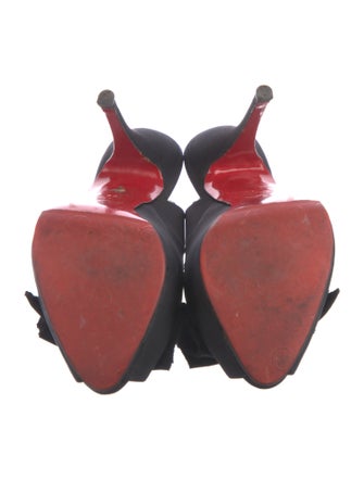 Christian Louboutin Satin Slingback Sandals