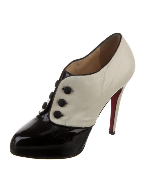 Christian Louboutin Leather Colorblock Pattern Pumps