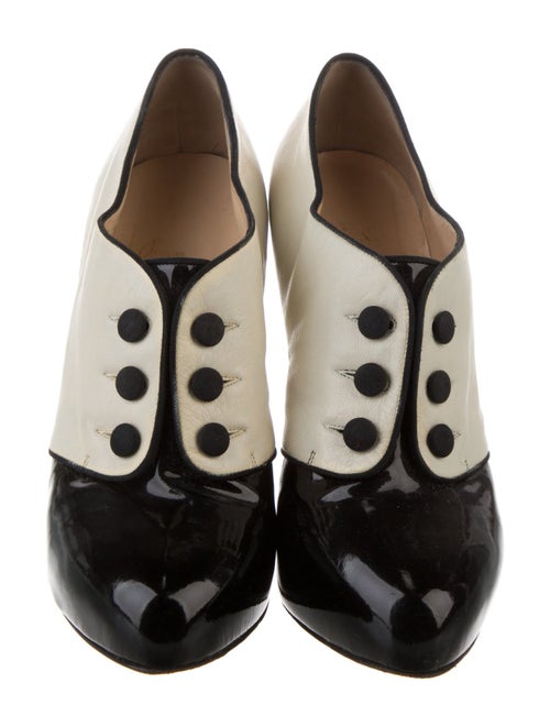 Christian Louboutin Leather Colorblock Pattern Pumps