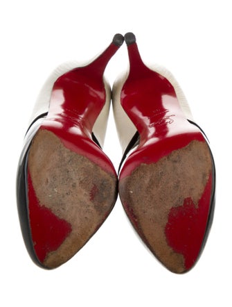 Christian Louboutin Leather Colorblock Pattern Pumps