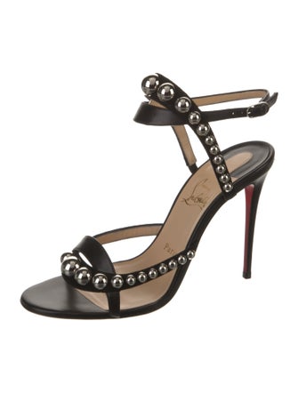 Christian Louboutin Leather Studded Accents Sandals