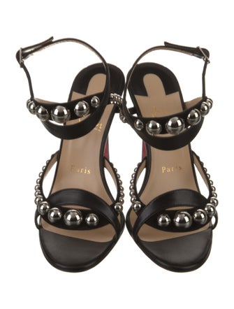 Christian Louboutin Leather Studded Accents Sandals