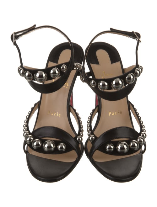 Christian Louboutin Leather Studded Accents Sandals