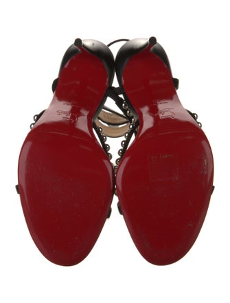 Christian Louboutin Leather Studded Accents Sandals