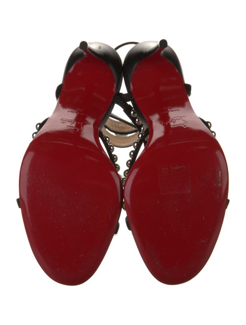 Christian Louboutin Leather Studded Accents Sandals